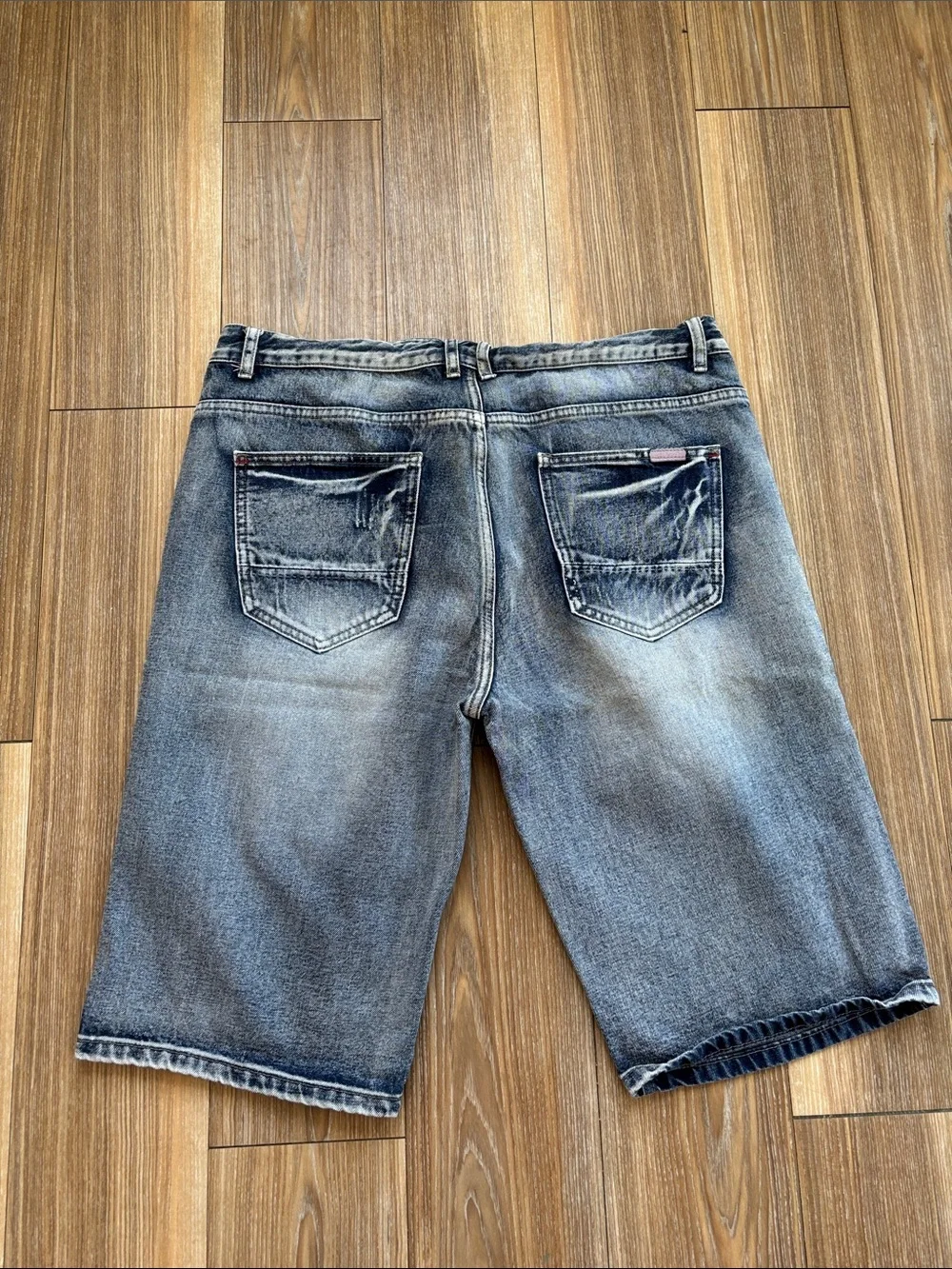 Amazon Men's Distressed Denim Shorts - Blue Wash